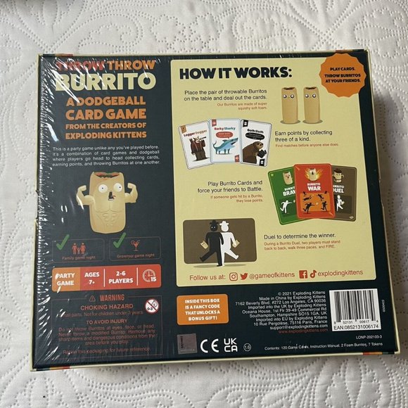 NWT Throw Throw Burrito Card Game - Picture 3 of 9